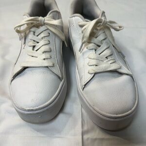 Puma White Lace-Up Sneakers